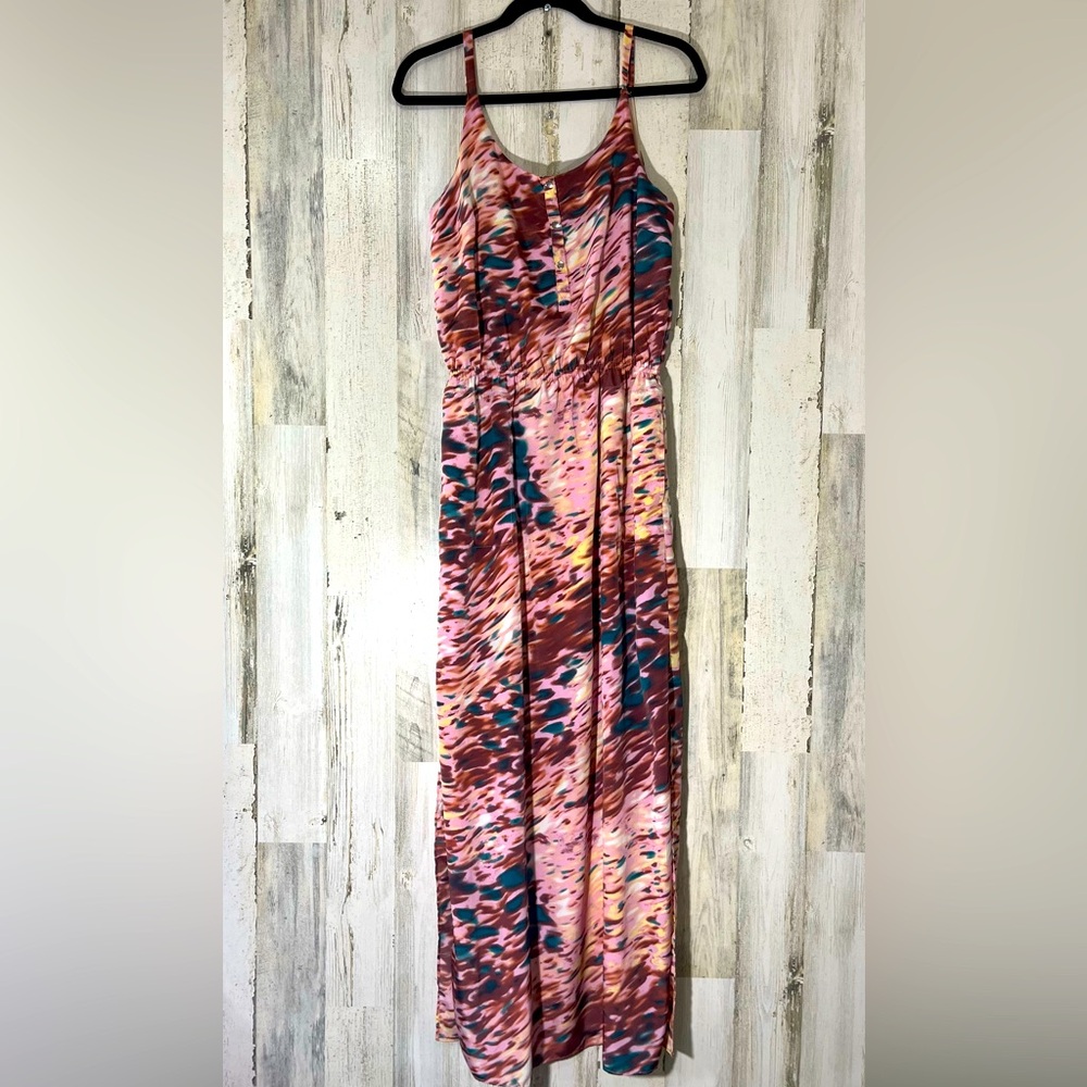 W118 by Walter Baker Sheer Lightweight Dress Pale Pink Blush Cream Side Slits